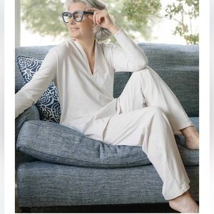 HEIDI CAREY CREAM LOUNGEWEAR PANT SZ XS #AA